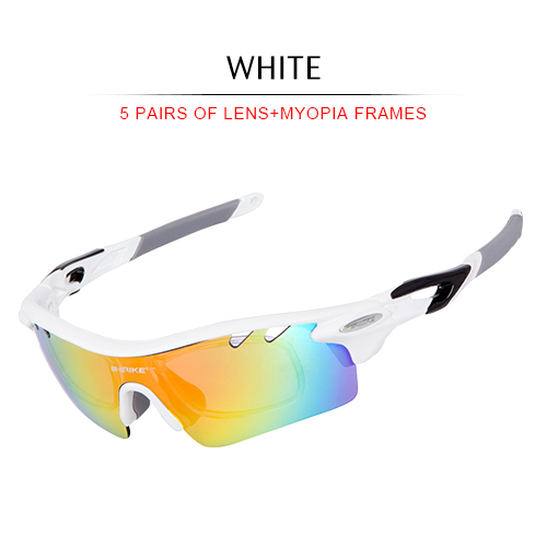 Cycling Glasses with 5 Clear Lens - Photochromic & Polarized Lens